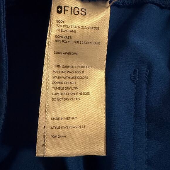 NWT Figs High Waisted Yola Skinny Scrub Pants Royal Blue Size XXL/T - Picture 11 of 11